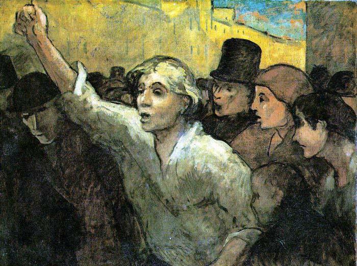 Honore  Daumier The Uprising France oil painting art